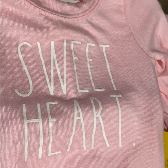 NWT Rae Dunn girls “sweetheart” pajama set - Picture 2 of 3